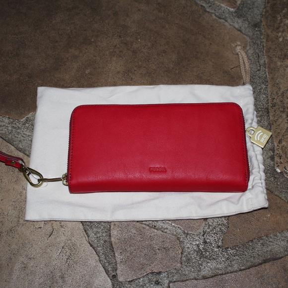 Fossil Emma RFID Large Wallet/Wristlet Clutch NWT - Picture 2 of 6